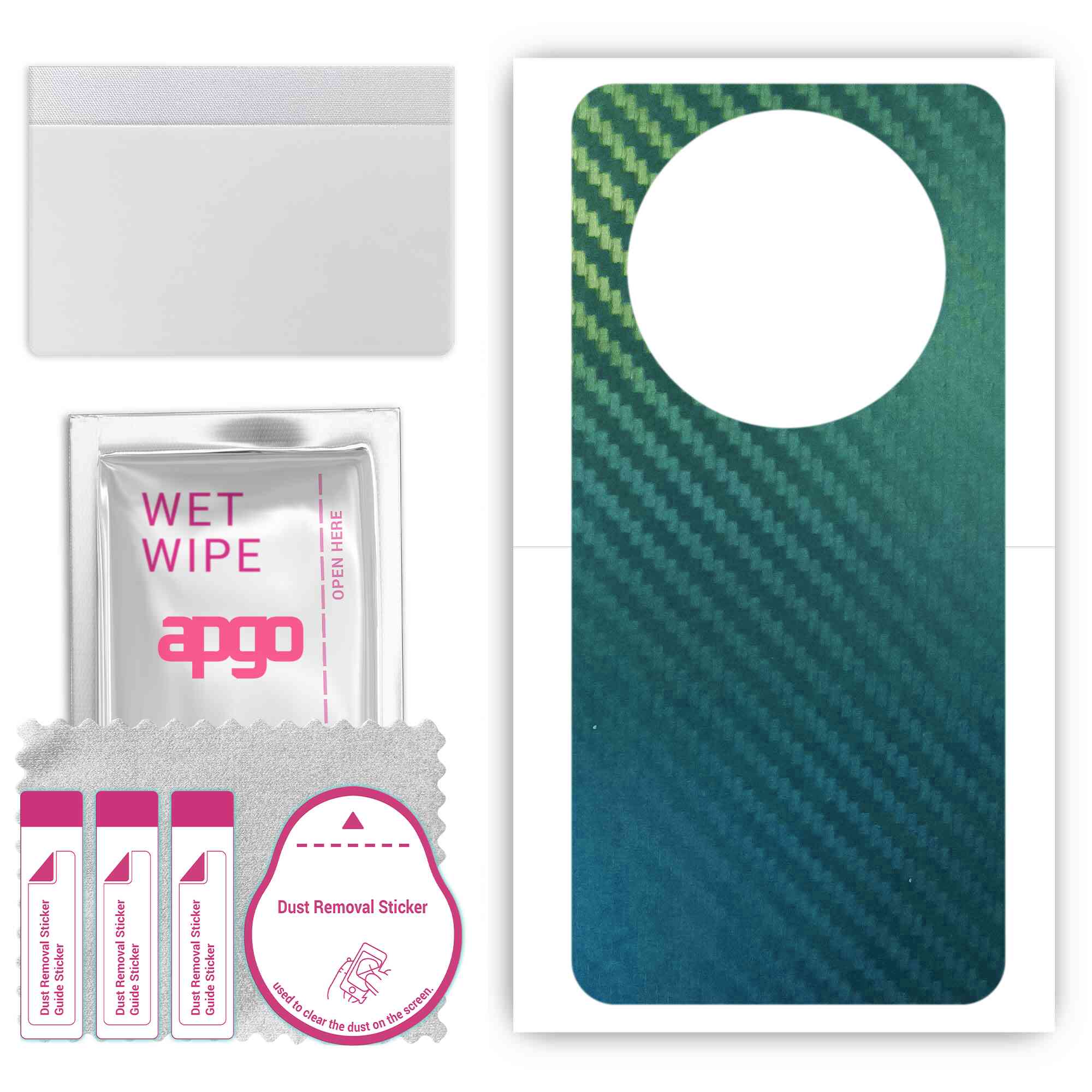 

apgo Protective Skin Sticker for the back compatible with Sharp Aquos R8 Pro, Wrap Film, Foil, Vinyl - Pattern Carbon Chameleon CAKA1