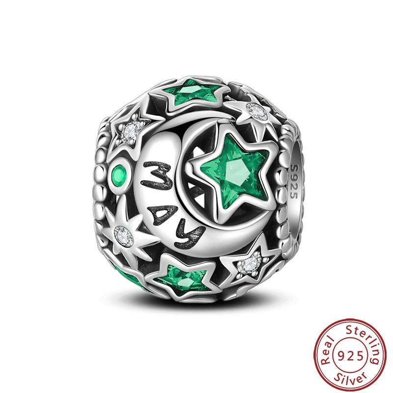 Lucky Copper Craft Birthday Zodiac Series Colorful Shining Zircon Lucky Beads Charms 3Mm Diy Exquisite Jewelry Making