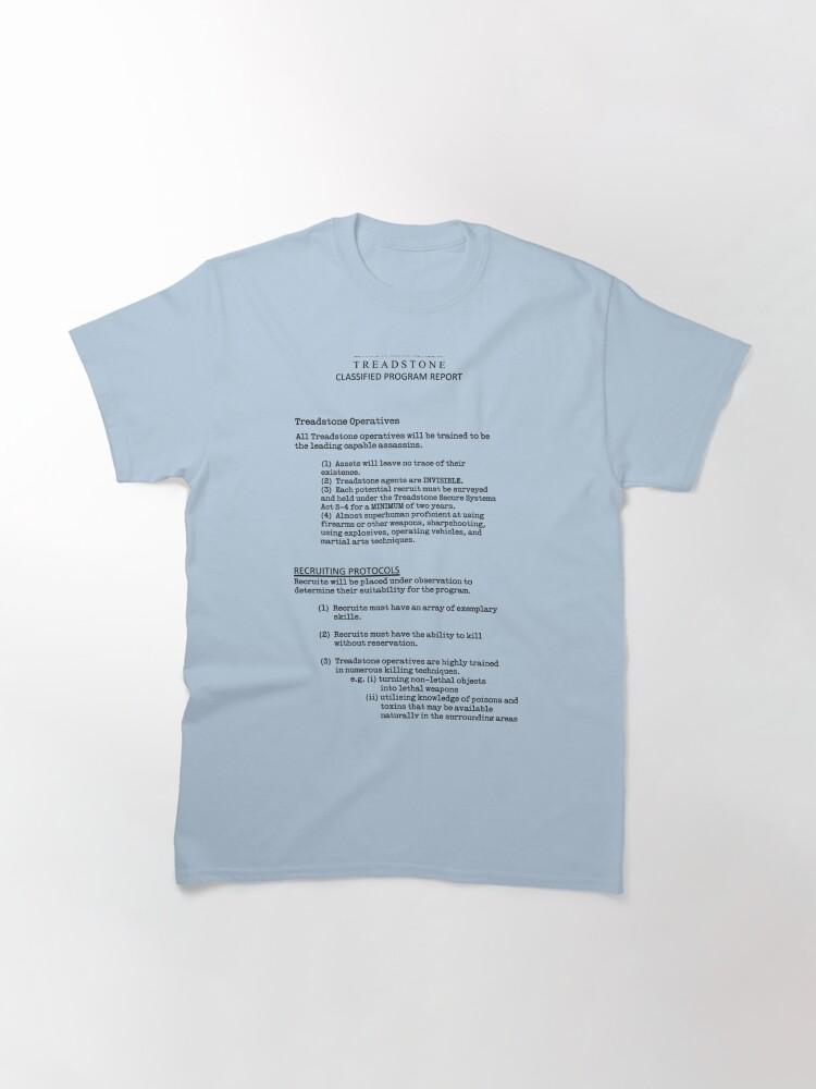 Jason Bourne Treadstone Classified Program Report - Jason Bourne Classic T-Shirt