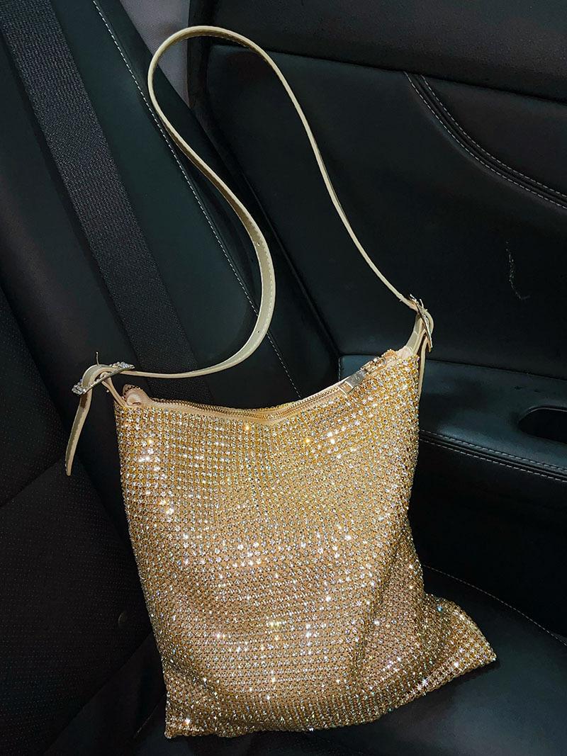 

Luxury Diamonds Evening Bags for Women Shoulder Bag Soft Crystal Rhinestone Handbags Shopper Purses Party Wedding Clutch Ladies