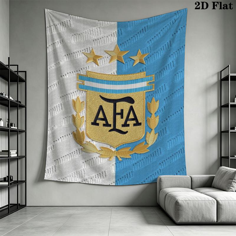 Argentina national football Wall Tapestry Aesthetic Wall Hanging Printed Fabric Blanket Decorative Tapestries for Bedroom Living Room Home Decor