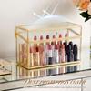 18/24 Grid Lipstick Holder Transparent Glass Cosmetics Storage Box Lipstick Nail Polish Display Rack Tabletop Organizer