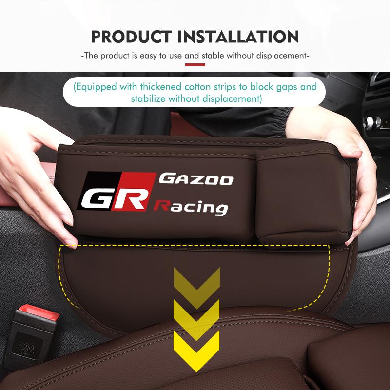 For Toyota Car Front Seat Crevice Storage Box Pocket Cup Key Phone Holder Accessories Crown Yaris Corolla Prius Auris GR Avalon
