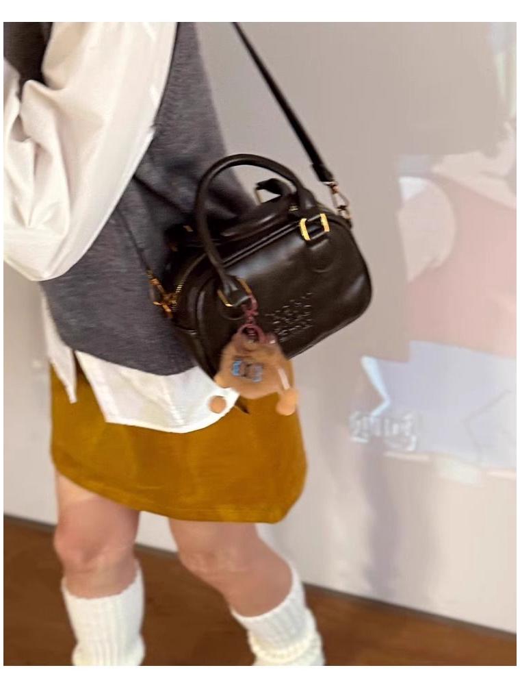 Šik retro bowlingová taška pro ženy - Všestranná podzimní/zimní 2025 kabelka přes rameno a crossbody