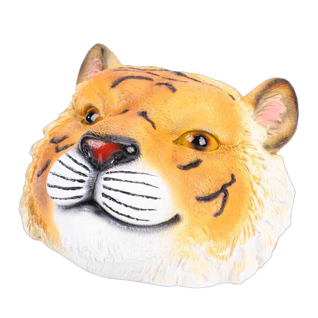Floating Pond Decor Yellow Resin Realistic Floating Tiger Head Statue for Outdoor Garden Lake