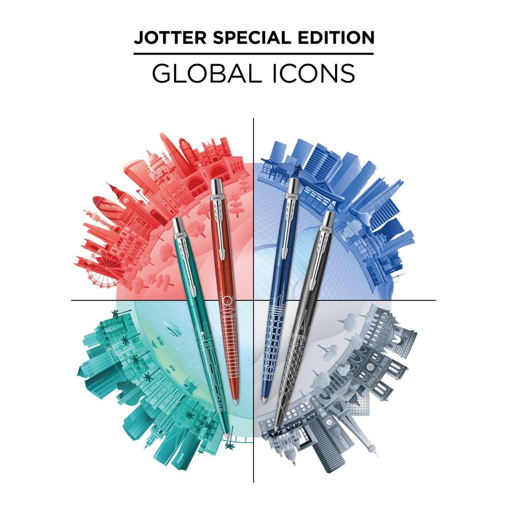 PARKER Jotter Red CT Special Edition Ballpoint Medium Gift Luxury 2221608 Pen, Nib, Oil-Based, Boxed, Gift,