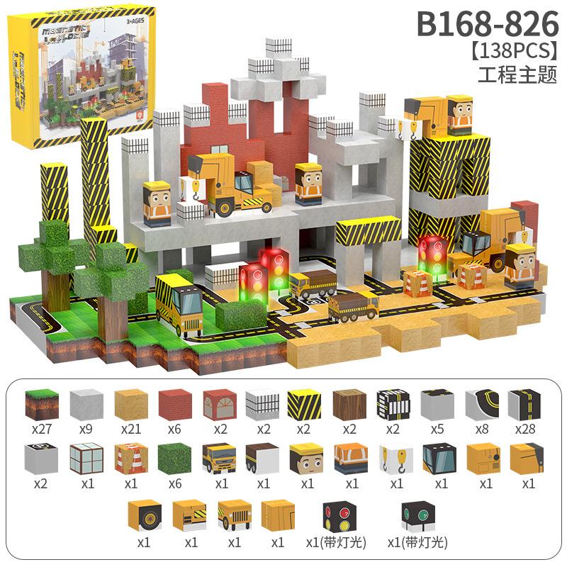 Source Factory 60 Models My Magnetic World Magnetic Block Theme Set Diy Build Magnetic Building Block Toys