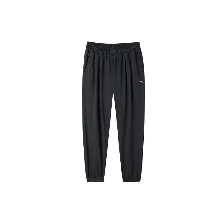 ANTA Knitted Sweatpants Men s Black Moderate Cuffed Pants 952128744-1 S