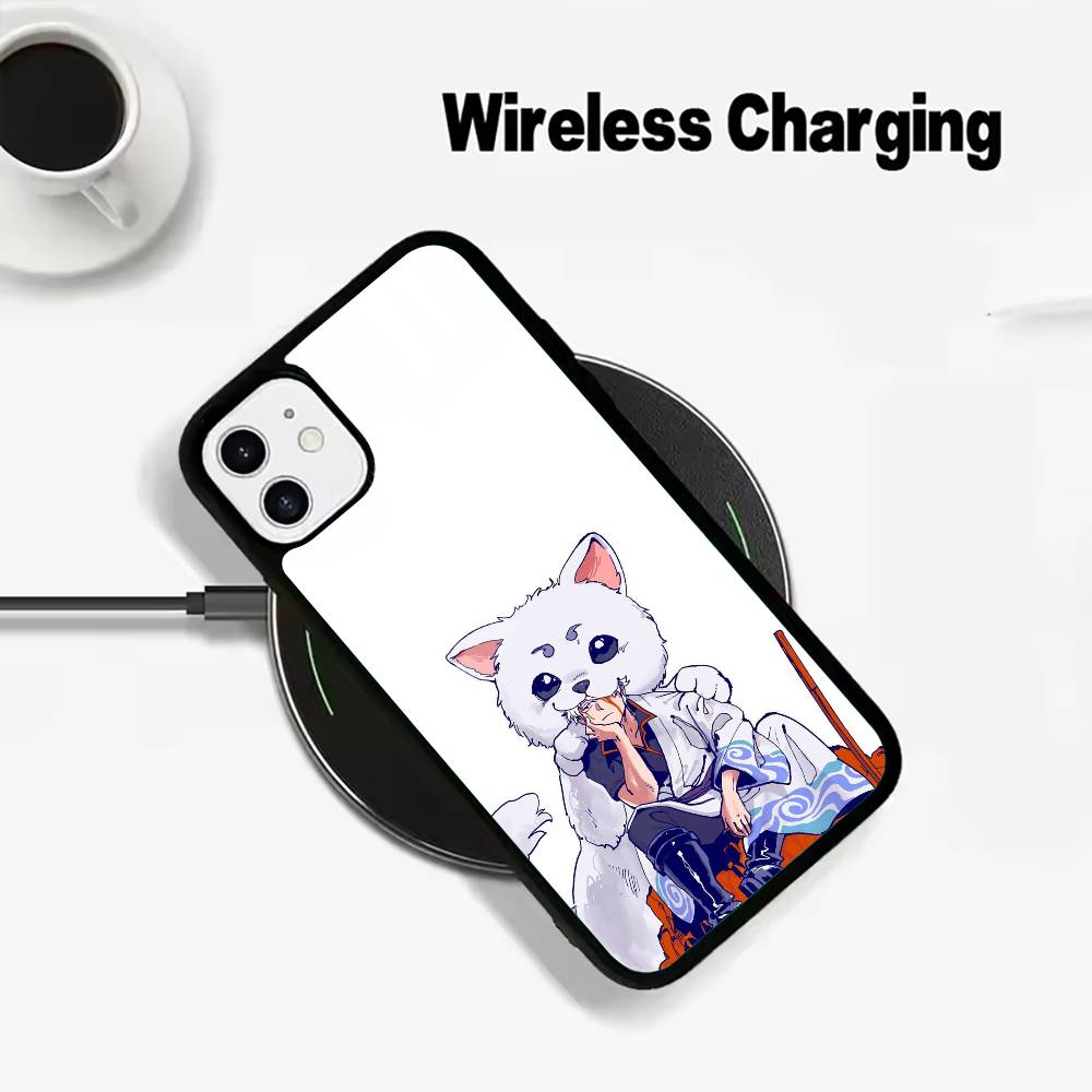 

G-Gintama-Gintoki Sakata Wireless charging phone case compatible with iPhone 17/16/15/14/13/12/11 iPhone14Pro