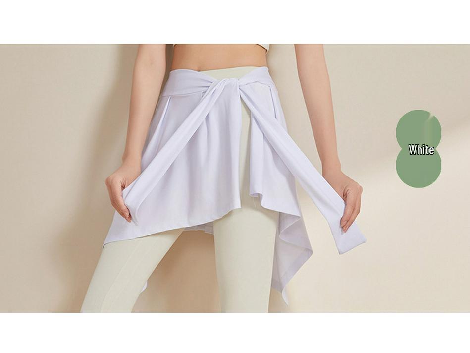 Tie-Up Wrap Dress: Anti-Exposure One-Piece for Yoga, Fitness, Dance, and Outerwear