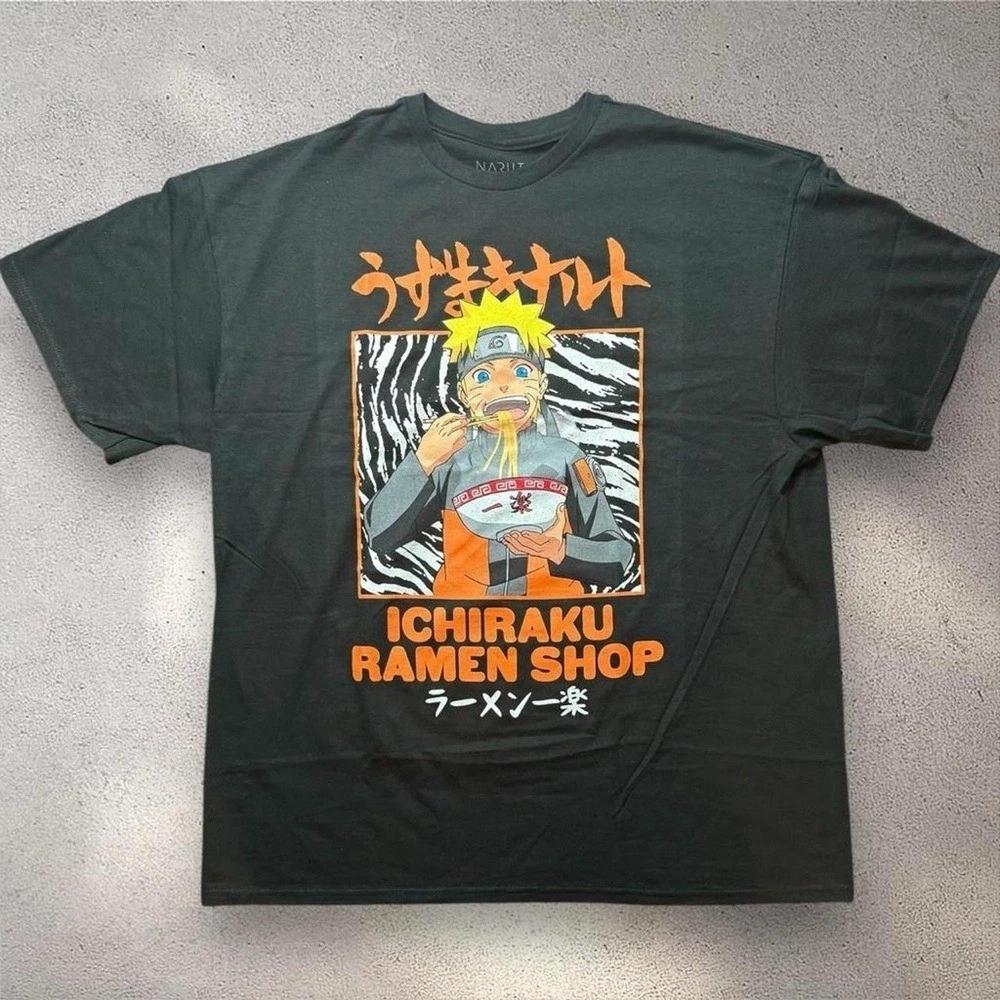 Naruto Shippuden Ichiraku Ramen Shop Black Graphic T- Shirt Mens XL VIZ Media M