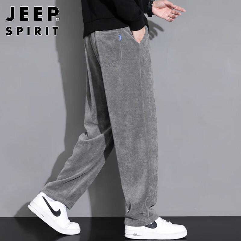 JEEP SPIRIT Men's Corduroy Straight-Leg Casual Pants