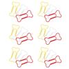 100pcs Bone Shape Paper Clips Rustproof Plating Process Increased Slip Resistance Cute Metallic Paper Clips for Office