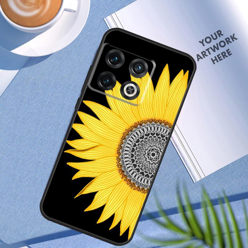 Sunflower Case For OnePlus 12 12R 11 9 10 Pro 10R 10T 9R 8T Nord 3 CE 2 Lite 2T N10 N20 N30 CE4 Cover