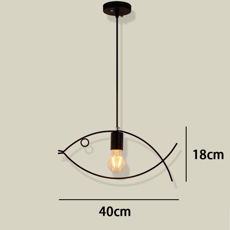 

Modern Simple Iron Art Small Fish Bar Pendant Lights Living Room Restaurant Bar Cafe Window Creative Chandelier Decoration Hot no light bulb