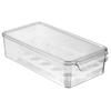 Fridge Storage Box with Lid Stackable Case Fruit Vegetable Fresh-keeping Transparent Egg Organizer Food