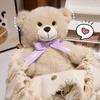 New Cute Three-color Bow Tie Bear Plush Toy Bow Bear Doll Children Comfort Doll Birthday Gift