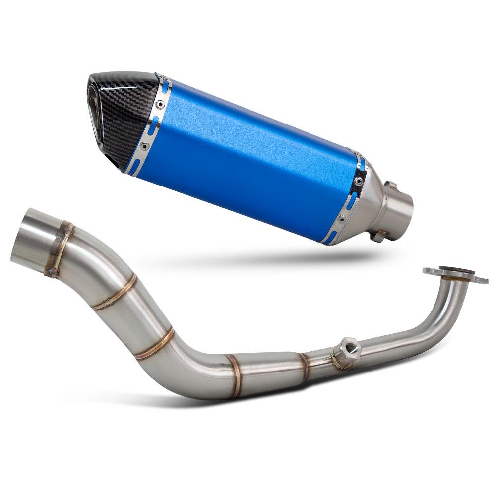 370mm Small Hexagon Exhaust Pipe for Yamaha NVX155 with Integrated Backpressure
