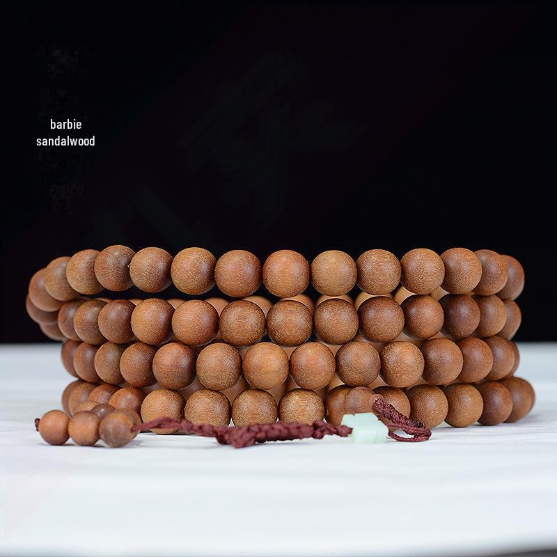 

Браслет-четки из индонезийского сандалового дерева со 108 бусинами - дизайн из старого горного тика 06mm*108pcs [fine grain]