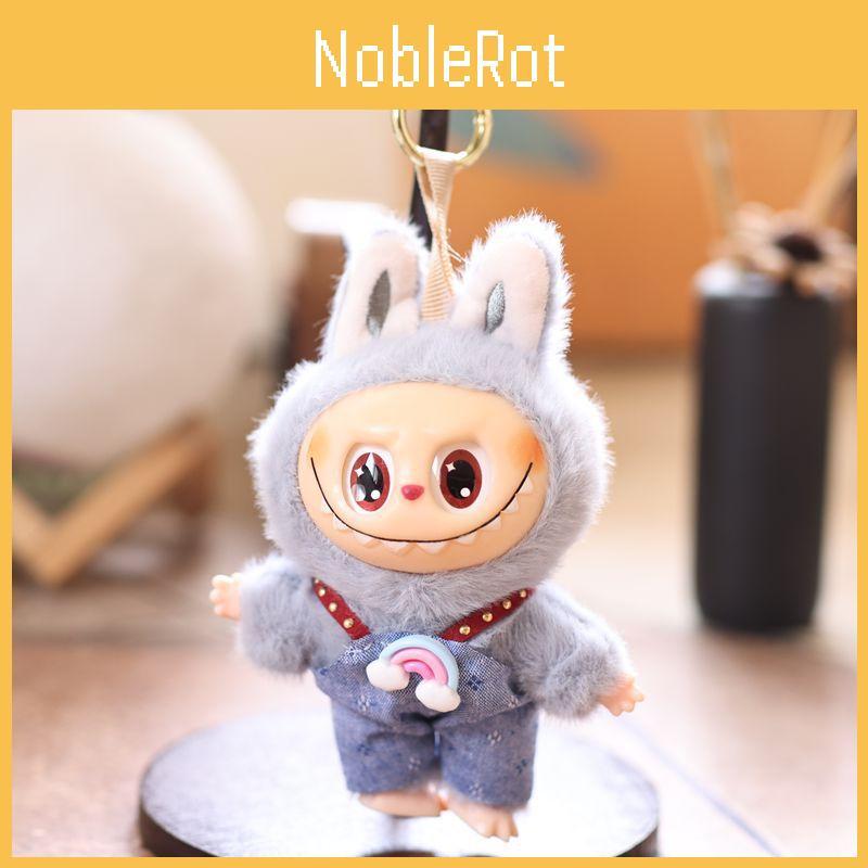 Cute Rabbit Cartoon With Overalls Plush Toy Pendant Keychain Kids For