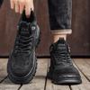 Autumn outdoor mountaineering non-slip and wear-resistant labor insurance shoes sports platform heightening black Martin boots