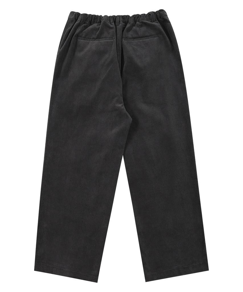 PRAIRIE Corduroy Wide Slacks (Charcoal)