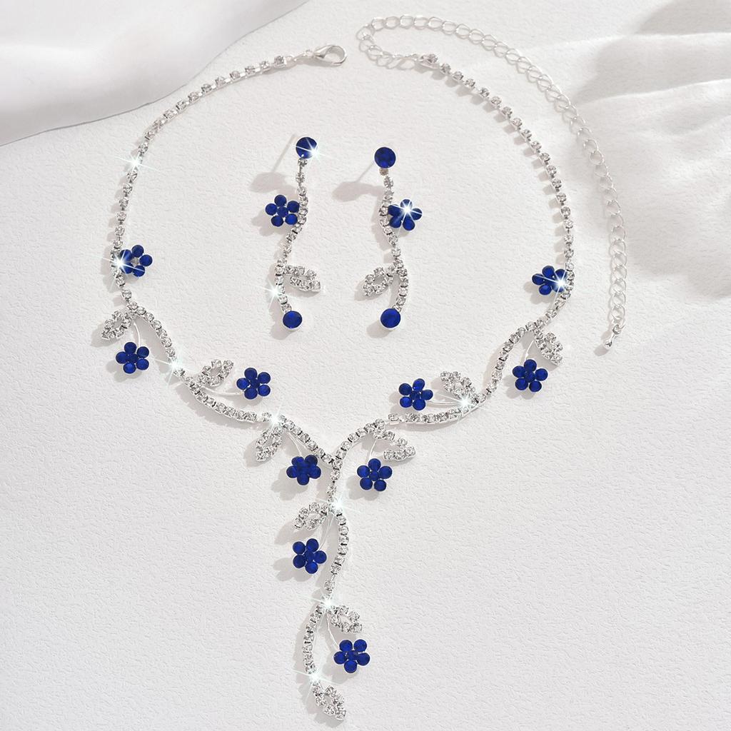 3pcs Sexy and Elegant Flower Pendant Women's Necklace Earring Set Niche Design Birthday Party Wedding Banquet Dress Accessories