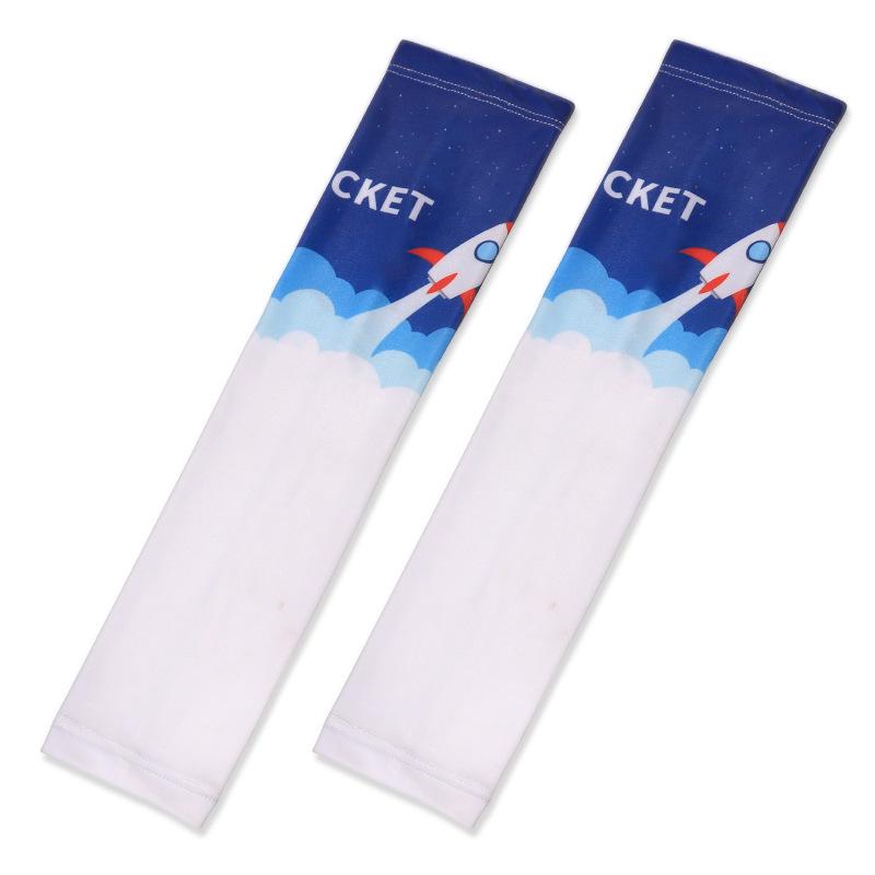 Children's Cute Ice Silk Arm Sleeves - Sun Protection for Summer Cycling