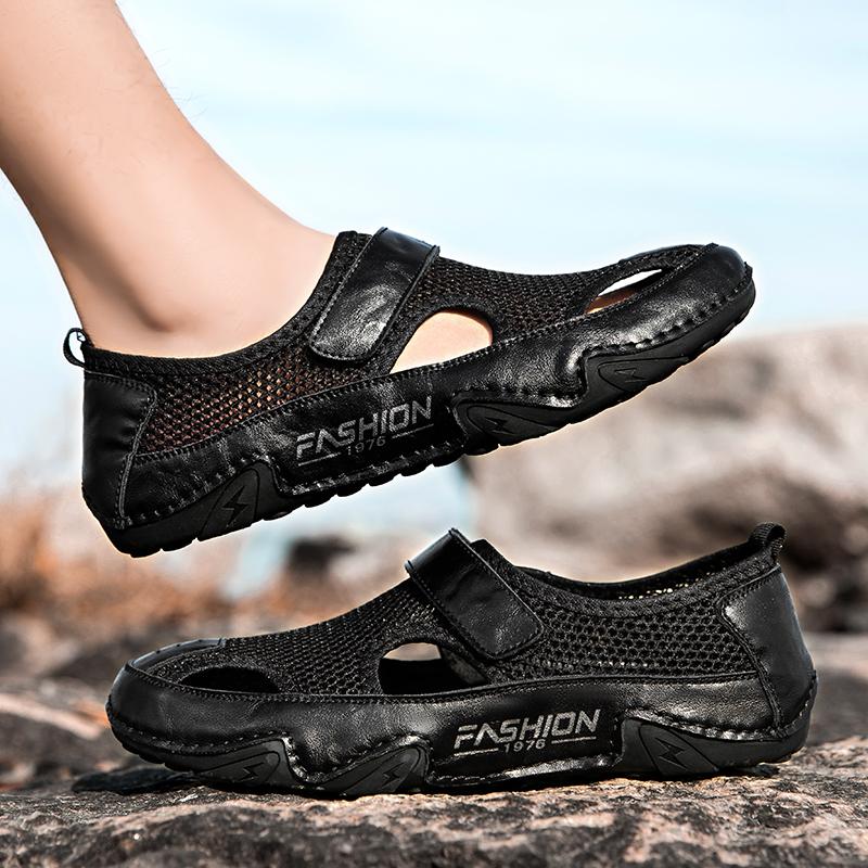 Modă Vânzări fierbinți pantofi de vară pentru bărbați respirabili și confortabili sandale de plajă de exterior plasă confortabilă încălțăminte de exterior de vară