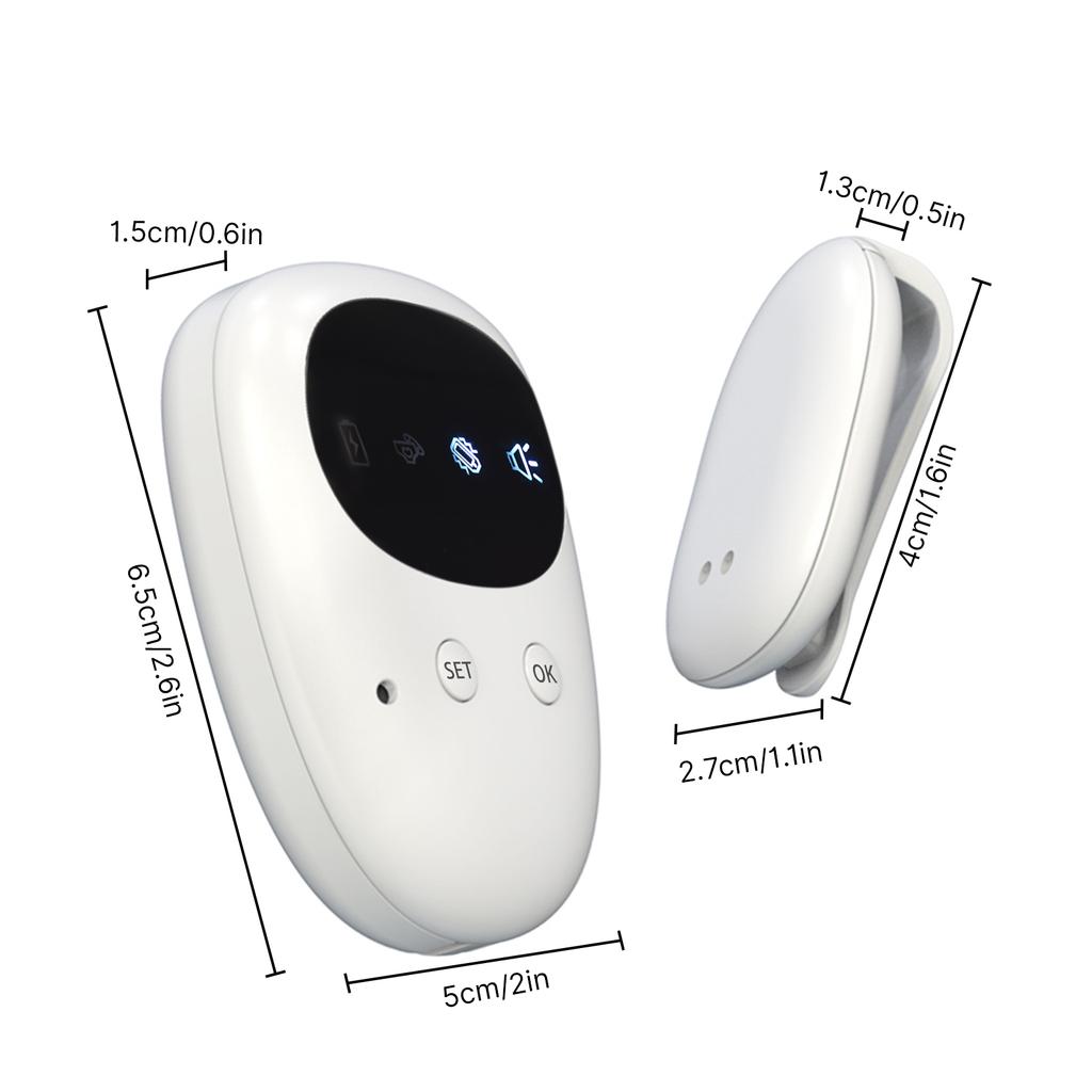 Wireless Bedwetting Alarm Pee Alarm Receiver&Clipon Transmitter 10-20M Effective Range Vibration Sound Reminding Kids Elder Care