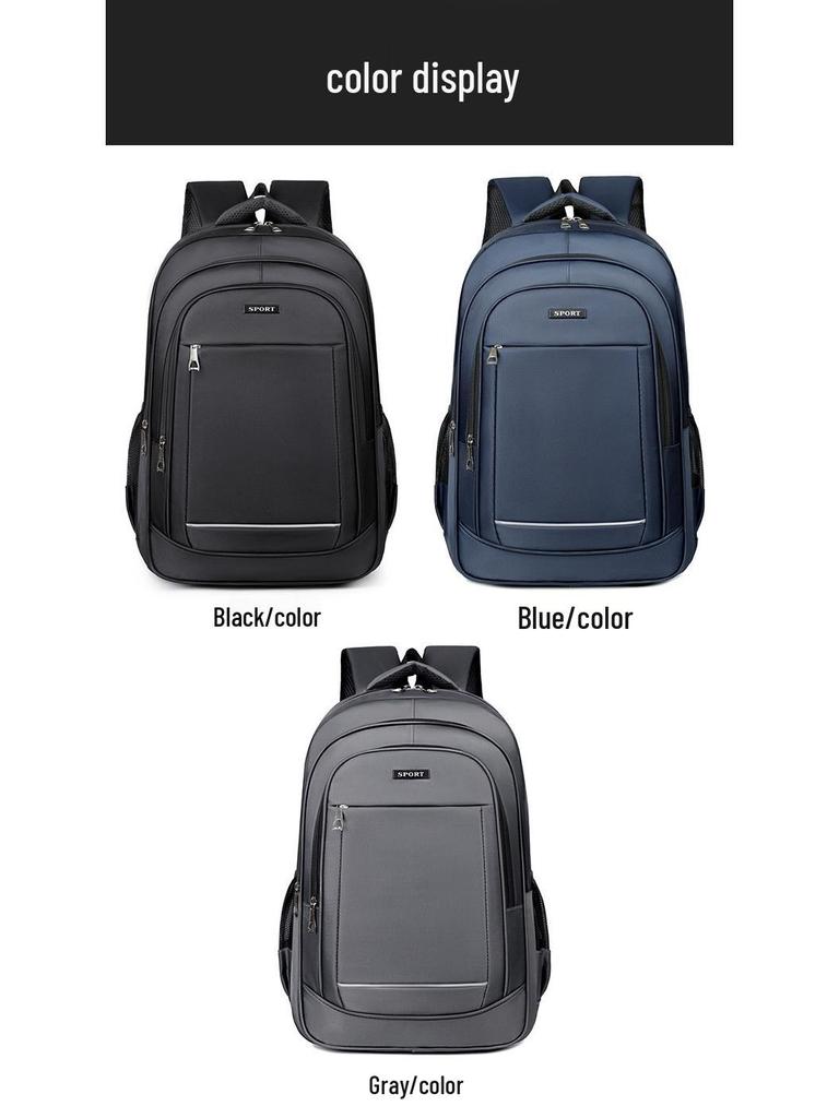 Men's Fashion Laptop Backpack - Large Capacity, Simple Design, Ideal for Students and Commuters.