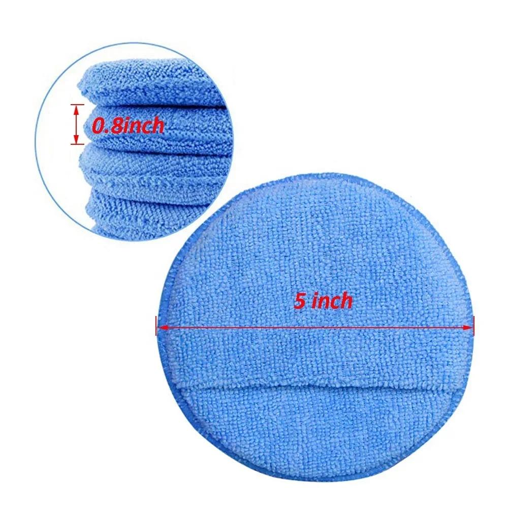 1-10Pcs Waxing Sponge Car Applicator Cleaning Polish Pad Foam Sponge Microfiber Waxing Cleaning Sponge Clean Washing Tools