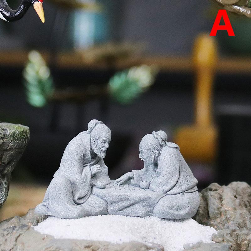 

Китайский старик, играющий в шахматы, статуэтки, миниатюрное украшение ландшафта, миниатюрные люди, бонсай, альпинарий, украшения для аквариумов