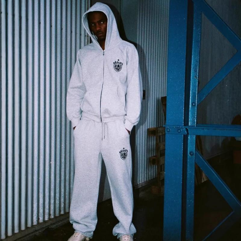 Y2K Style Loose Fit Hoodie Sweatpants Set Streetwear Hip Hop Outfit Casual Long Sleeve Tracksuit Women