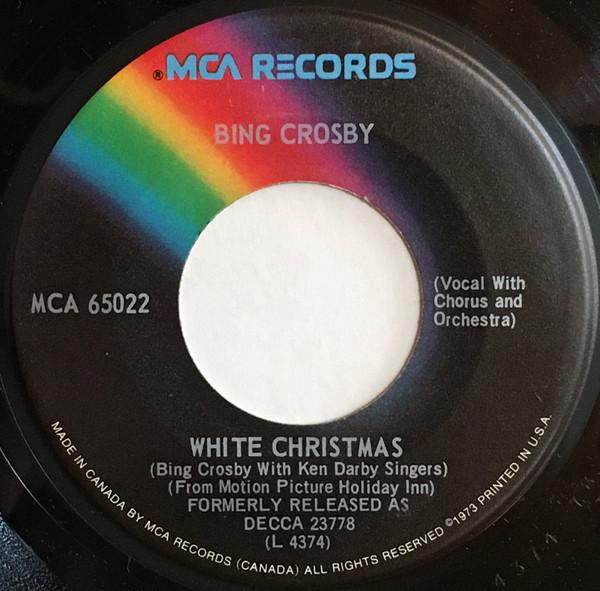 

7inch Record BING CROSBY White Christmas God Rest Ye Merry MCA65022 MCA Records Canada Pop Used