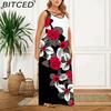 BITCED Women's Fashion Summer Spring Sleeveless U-Neck Casual Dresses
