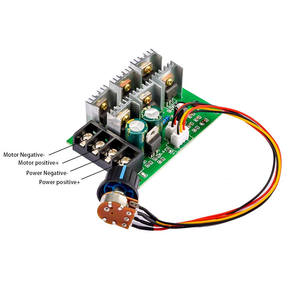 DC 9-55V DC Motor Speed Regulator 9V 12V 24V 36V 48V High Power Drive Module PWM Motor Speed Controller 40A Current Regulator