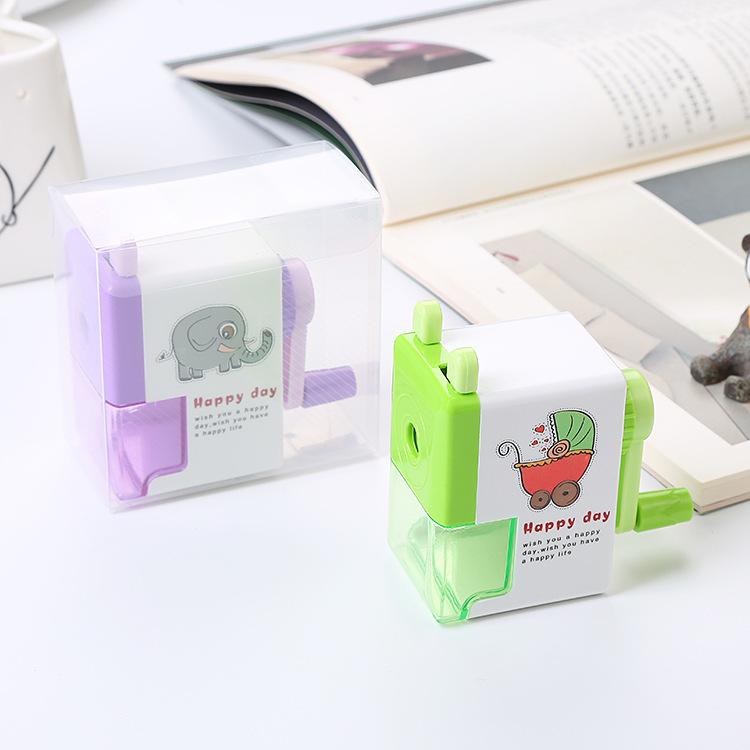 Pencil Sharpener Cartoon Pencil Sharpener Hand Pencil Sharpener Boxed Creative Labor-saving Single-hole Pencil Sharpener Student Stationery