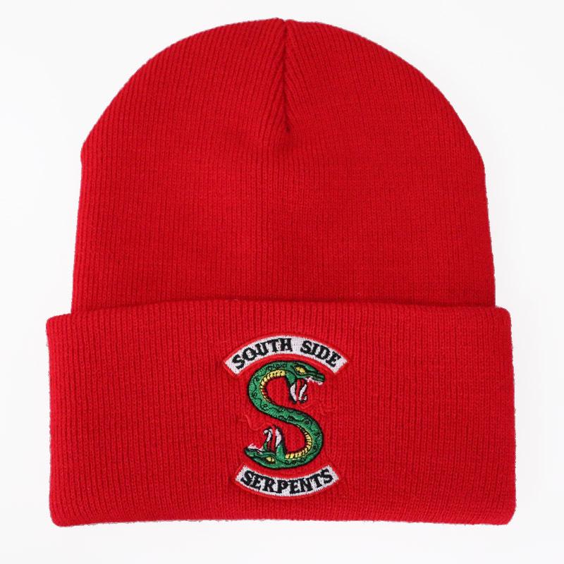 European and American Popular River Valley Town Woolen Hat Riverdale Embroidered Knitted Hat, Warm Pullover, Hip-hop Style