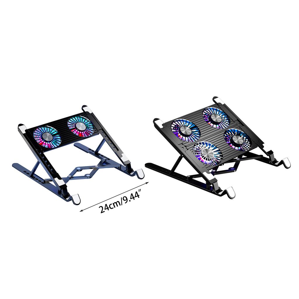 Portable Laptop Cooling Pad Radiators Stand with 7 Adjustable Height Keep Your Notebook Cool and Stable Performances