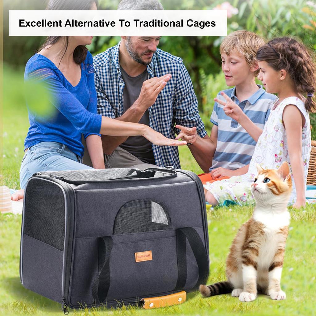 Cat Carrier Bag Breathable Foldable Pets Carriers for Dogs and Cats with Shoulder Strap Hands-Free