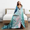 VIKAMA Peacock Cherry Blossom Blanket Soft and Skin-Friendly Waterproof and Machine Washable Living Room Bedroom Sofa Decor