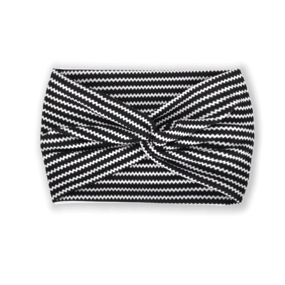 Faixa de cabeça elástica de ioga boêmia europeia e americana – acessório esportivo de cabelo com estampa cruzada de aba larga para mulheres