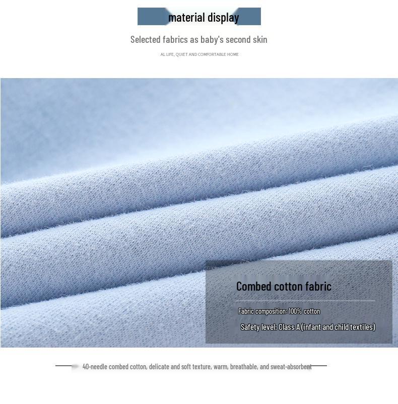 Children's Cotton Autumn-Winter Base Layer Set: Baby Printed Two-Piece with Shoulder Snaps and High-Waist Pants