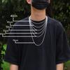 Necklace Boys Hip Hop Versatile Stainless Steel Gold Twist Chain Niche Plain Chain Twist Rope Chain Jewelry