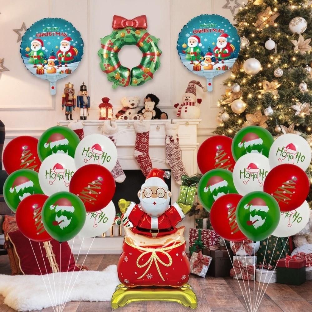 Standing Christmas Foil Balloons Santa Claus Gingerbread Man Large Standing Balloon Snowman Xsmas Tree