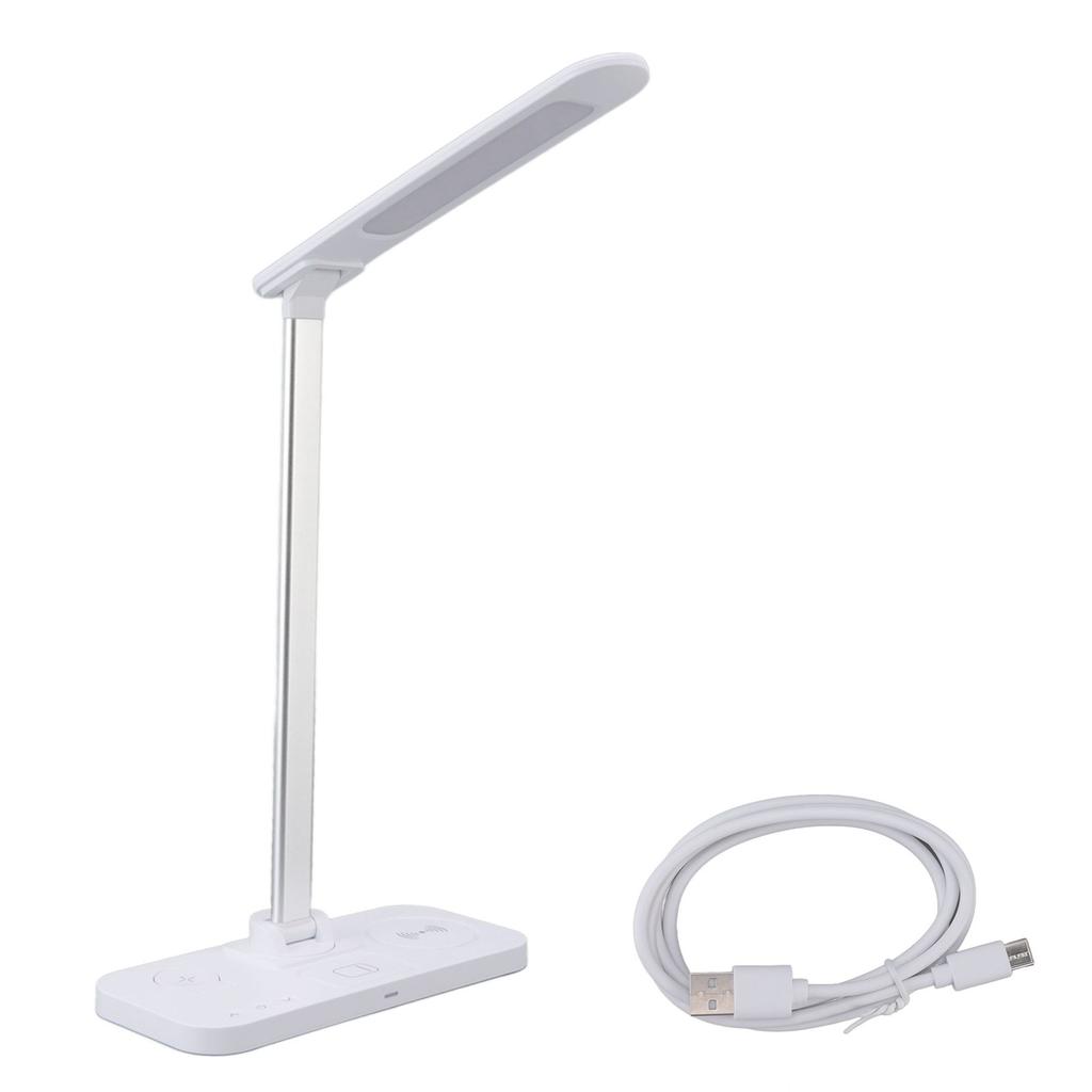4 In 1 Kabellose Lade-Schreibtischlampe 15W Schnellladung Stufenloses Dimmen Hohe Helligkeit Tischlampe