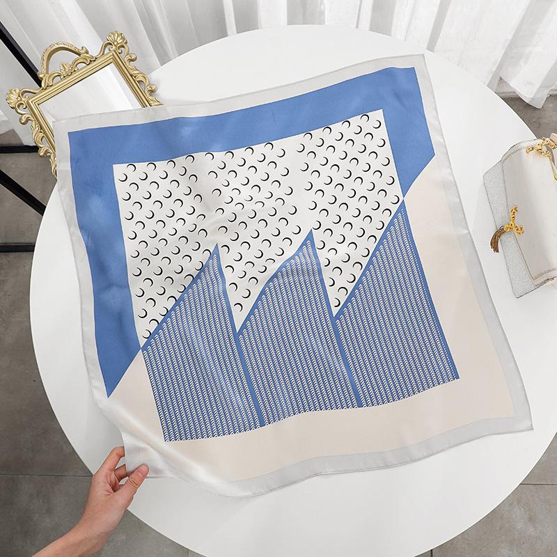 68*68cm 100% Mulberry Silk Scarf Luxury Printed Square Shawl Elegant Lightweight Soft Summer Fashion Accessory Women