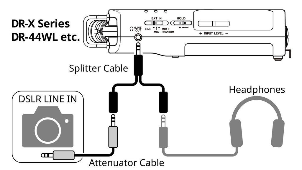 TASCAM TASCAM DR serisi kamera zayıflatıcı ayırıcı yuva montajı rüzgar AK-DR11CMK2 aksesuarları, kablo, kablo, adaptör, ekran vb.