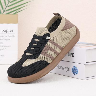 Damenschuhe Sommer 2026 Lässige Sneaker Leichte Weiche Sohle Rutschfest Netzschuhe Modische Nude Schuhe